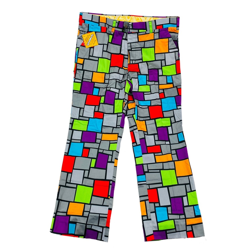 Loudmouth Colorblock Mens Cotton Golf Pant Size 35x28 NWT
